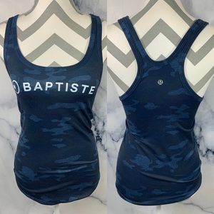 Lululemon Blue Camo Refresh Racer Tank Top Size 6